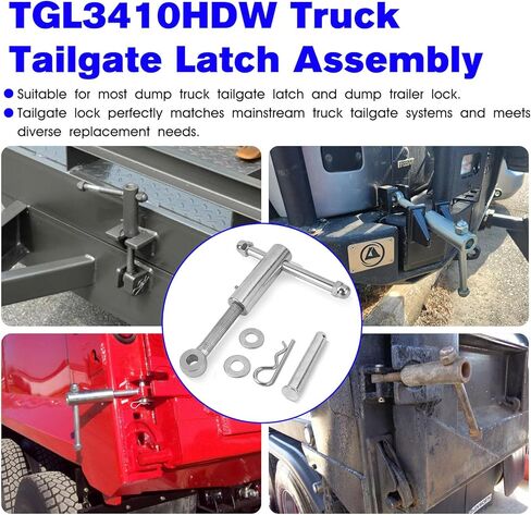 مجموعة مزلاج الباب الخلفي TGL3410HDW استبدال مزلاج الباب الخلفي لشاحنة التفريغ TGL34SBR TGL3410 TGL3410ST أقفال الباب الخلفي للمقطورة، طقم تجميع قفل الباب الخلفي للشاحنة الثقيلة من الفولاذ in Kuwait
