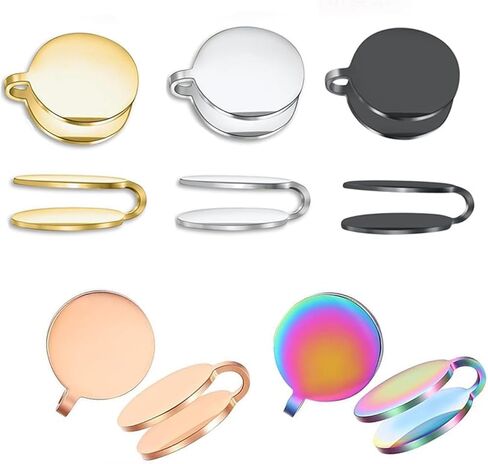 5 Pairs 12MM Pressure Earrings for Keloids,Round Compression Clip-on Earrings,5 Colors Stainless Steel Non-pierced Pressure Earrings,Adjustable Clip Earring for Women Men in Kuwait