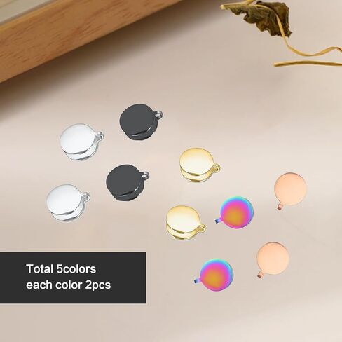 5 Pairs 12MM Pressure Earrings for Keloids,Round Compression Clip-on Earrings,5 Colors Stainless Steel Non-pierced Pressure Earrings,Adjustable Clip Earring for Women Men in Kuwait