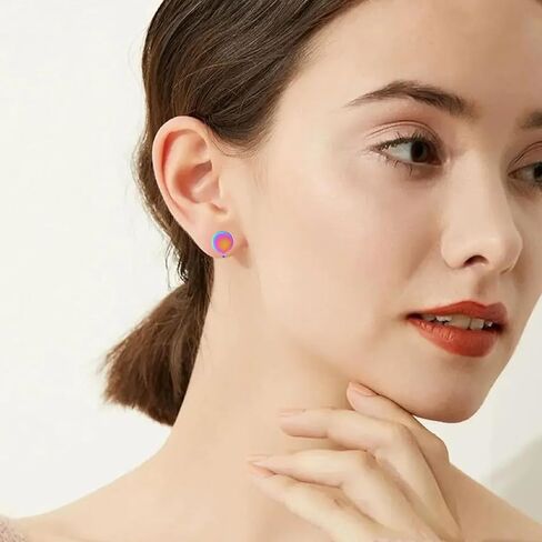 5 Pairs 12MM Pressure Earrings for Keloids,Round Compression Clip-on Earrings,5 Colors Stainless Steel Non-pierced Pressure Earrings,Adjustable Clip Earring for Women Men in Kuwait