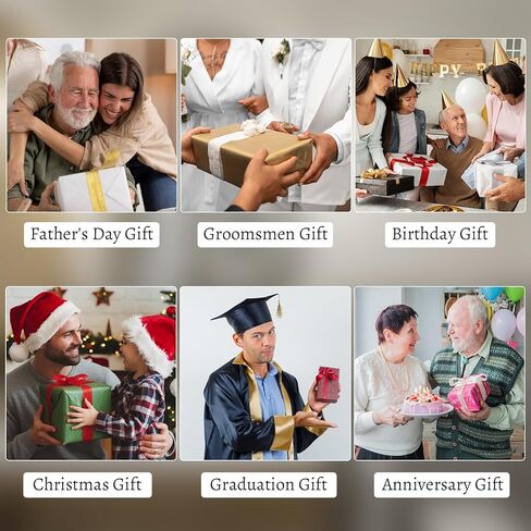 محفظة مخصصة للرجال، محفظة جلدية أصلية محفورة حسب الطلب تحجب RFID له، الأب، الأب، الصديق، الابن، الزوج، رفقاء العريس، هدايا لعيد الميلاد، الذكرى السنوية، التخرج (بني داكن) in Kuwait