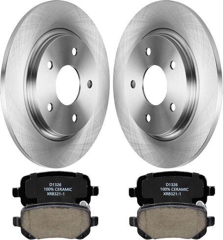 SUNROAD Rear Disc Brake Rotors and Ceramic Pads Replacement for Chrysler Town & Country 2008-2012 Compatible with Dodge Journey Grand Caravan Volkswagen Routan 2009-2012#53050+D1326 in Saudi Arabia
