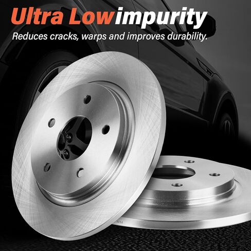 SUNROAD Rear Disc Brake Rotors and Ceramic Pads Replacement for Chrysler Town & Country 2008-2012 Compatible with Dodge Journey Grand Caravan Volkswagen Routan 2009-2012#53050+D1326 in Saudi Arabia