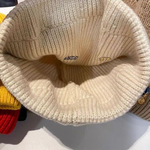 1PC Knitted Woolen Hat Double Layer Embroidered Teddy Big Brim for Autumn Winter Outdoor Travel Daily Commute in Saudi Arabia