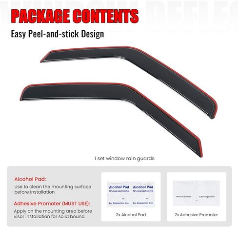 IKON MOTORSPORTS في أقنعة نافذة القناة متوافقة مع 2007-2014 Ford E-150 E-250 E-350/E-450 Super Duty، طراز نحيف من الأكريليك، واقيات مطر دخان من الأكريليك، عاكسات الرياح للنافذة الجانبية قطعتان in Kuwait