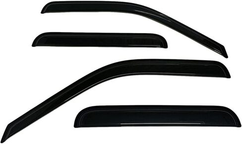 Smoke Tinted Window Visors Rain Sun Vent Guard Shade Compatible with Ford F-250 F-350 Super Duty Crew Cab 1999-2016 in Saudi Arabia