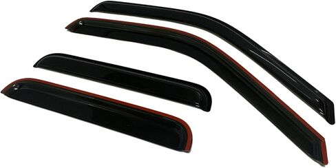 Smoke Tinted Window Visors Rain Sun Vent Guard Shade Compatible with Ford F-250 F-350 Super Duty Crew Cab 1999-2016 in Saudi Arabia