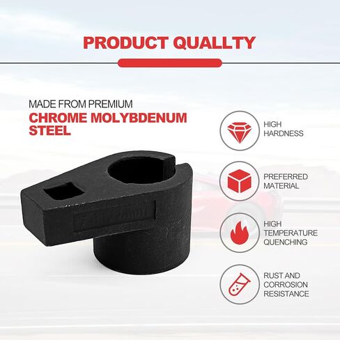 Offset Oxygen Sensor Socket - Automotive 3/8-Inch Drive by 7/8-Inch 22mm, Wire Gate Accesses Sensor from Side, Universal for Most Models of Cars Oxygen Sensor Offset Puller in Saudi Arabia