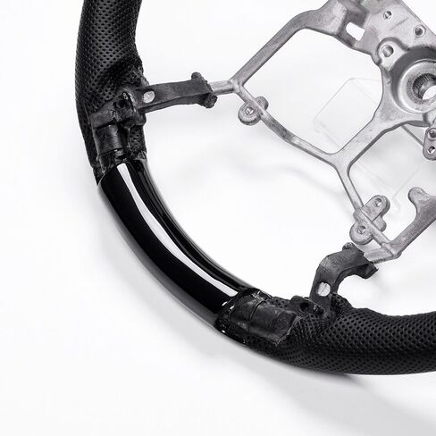 عجلة القيادة REVOLVE، عجلة قيادة من جلد نابا الحقيقي، عجلة قيادة من خشب البيانو الأسود، مقبض جلدي مثقوب لسيارة Toyota 4Runner 2010-2023/Tundra 2014-2021/Tacoma 2012-2023 in Kuwait