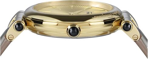 ساعة Ferragamo Idillio Collection الفاخرة للسيدات مع حزام بيج يتميز بهيكل وميناء ذهبيين in Kuwait