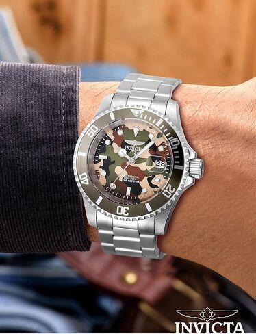 Invicta Pro Diver Men 40mm Stainless Steel Steel Green+Beige+Camouflage dial PC32 Quartz in Saudi Arabia
