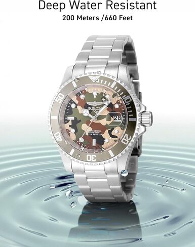 Invicta Pro Diver Men 40mm Stainless Steel Steel Green+Beige+Camouflage dial PC32 Quartz in Saudi Arabia