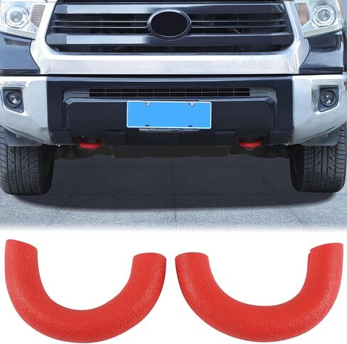 أغطية خطاف سحب المصد الأمامي من Aunginsy متوافقة مع Toyota Tundra 2007-2021 شاحنة بيك اب المصد الأمامي لسحب المقطورة وغطاء جهاز الاستقبال وغطاء حماية الأكمام المطاطية والإكسسوارات الخارجية in Kuwait