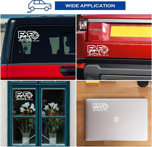 Aolamegs 3pcs Fuck Around and Find out Funny Car Stickers - FAFO Fuck Around Find out Warning Vinyl Sticker for Laptop/Truck/Window/Bumper, Protected by F Around and Find out Offensive Transfer Decals in Saudi Arabia