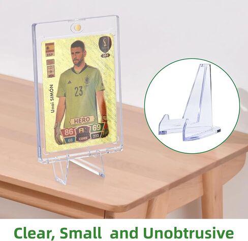 20 حزمة من حامل عرض بطاقات الأكريليك لبطاقات PSA وبطاقات الرياضة والتجارة - حامل حامل بطاقات شفاف، حامل صغير لبطاقة البيسبول، العملة المعدنية، عرض التارو (2.1 بوصة) in Kuwait