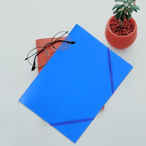 Lurrose Folding Document Organizer Folder with Elastic Band Multi-Functional File Pouch for Office School Storage 12.4X9.45In in Saudi Arabia