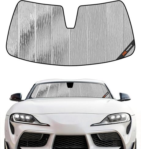 Windshield Sun Shade for Toyota GR Supra 2020-2026 with Rearview Mirror Camera - AstraGuard in Saudi Arabia