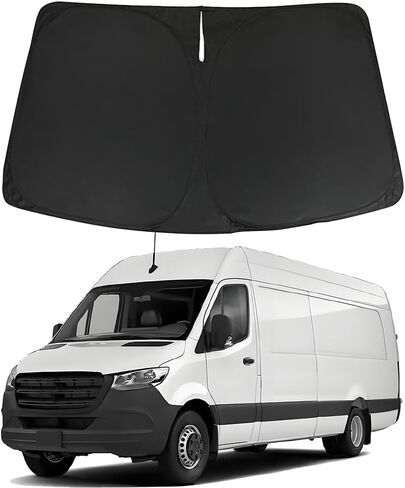 D-Lumina Windshield Sunshade - Compatible with Freightliner Sprinter & Mercedes Benz Sprinter Cargo, Crew, Passenger Motorhome 2007-2025 - Foldable Front Window Sun Protector, Sunshade, Heat Shield in Saudi Arabia