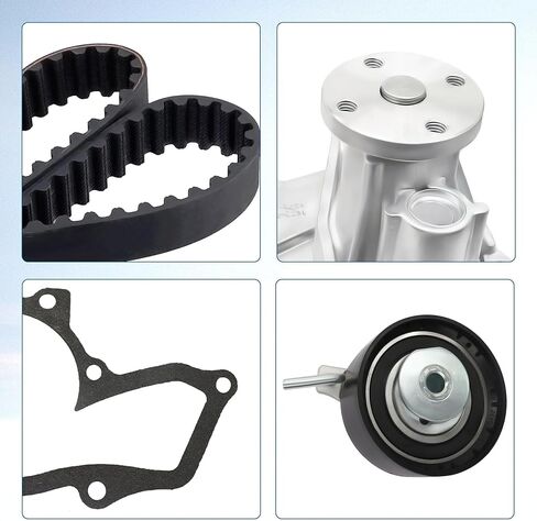 Engine Timing Belt Kit with Water Pump Fit for Ford Escape 2013-2016,for Fiesta 2011-2019,for Fusion 2013-2014,for Transit Connect 2014-2016, 1.6L L4,Replace BE8Z-6268-C BE8Z-6K254-A in Saudi Arabia
