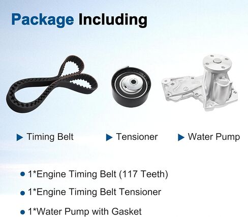 Engine Timing Belt Kit with Water Pump Fit for Ford Escape 2013-2016,for Fiesta 2011-2019,for Fusion 2013-2014,for Transit Connect 2014-2016, 1.6L L4,Replace BE8Z-6268-C BE8Z-6K254-A in Saudi Arabia