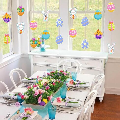 45 PCS Easter Cutouts for Bulletin Board Decorations, Easter Egg Bunny Chick Paper Cutouts for Holiday Springtime Party Home Office School Classroom Wall Bulletin Board Decorations in Saudi Arabia