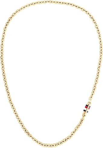 Tommy Hilfiger Men's Jewelry, Stainless Steel Necklace, Chain with Magnetic Clasp and Enamel Stripe Detail, Ideal for Layering, Fashion Accessory, Gift for Him in Saudi Arabia