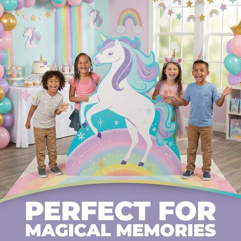 Fun Express 44" x 4 ft. 6" Rainbow Unicorn Cardboard Cutout Stand-Up in Saudi Arabia