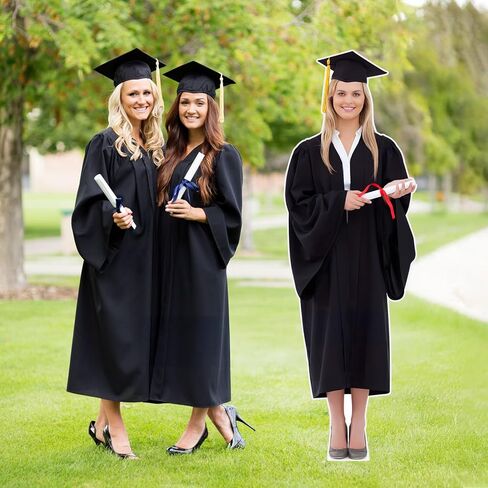 Custom Life Size Cardboard Cutout 1-8ft Personalized Graduation Standee High Resolution Photo Props for Wedding, Birthday Celebration Decor Upload Your Photo Photo Gifts in Kuwait