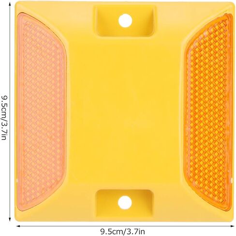 FILFEEL 6PCS Yellow Plastic Road Reflectors for Driveways and Pavement -, Reflective Markers in Saudi Arabia