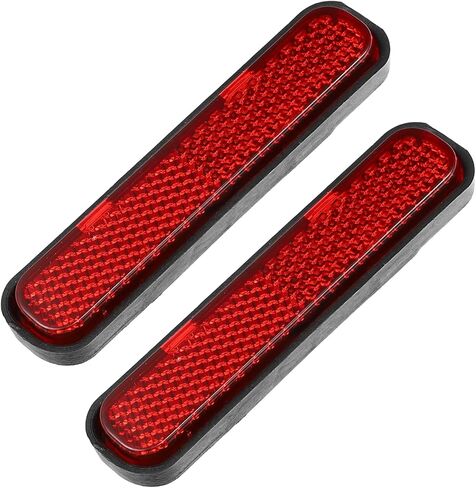 Front Lower Fork Reflector Sticker Rear Saddlebag Reflective Cover Universal Oval Red 2 Pcs Auto Replacement Parts in Saudi Arabia