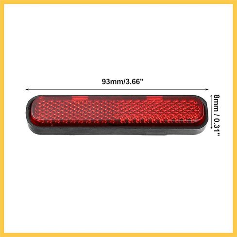 Front Lower Fork Reflector Sticker Rear Saddlebag Reflective Cover Universal Oval Red 2 Pcs Auto Replacement Parts in Saudi Arabia
