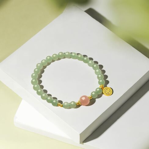 Sterling Silver Beaded Bracelet Crystal Stretch Bracelets Natural Jasper Beads Bangle Healing Sunstone Charm Adjustable Elastic Cuff Protection Jewelry Stackable Good Luck Gifts for Women J1911622 in Saudi Arabia