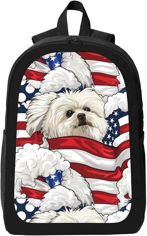 The Cat Wearing American Patriotic Backpack Game Bags Laptop Shoulder Bags Bookbag 17 Inch Large Travel Backpacks For Men Women in Saudi Arabia