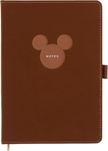 Happy Planner Disney Mickey Dot-Grid Journal for Office, School, or Journaling, Vegan Leather Notebook, A5 Size, 80 Pages, Espresso in Saudi Arabia