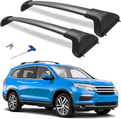 300lbs Roof Rack Cross Bars Compatible with Honda Pilot 2016-2022 with Flush Rails with Lock Aluminum Cross Bar for Rooftop Cargo Carrier Luggage Kayak Canoe Bike Snowboard in Kuwait