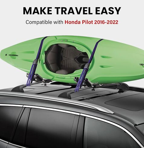 300lbs Roof Rack Cross Bars Compatible with Honda Pilot 2016-2022 with Flush Rails with Lock Aluminum Cross Bar for Rooftop Cargo Carrier Luggage Kayak Canoe Bike Snowboard in Kuwait