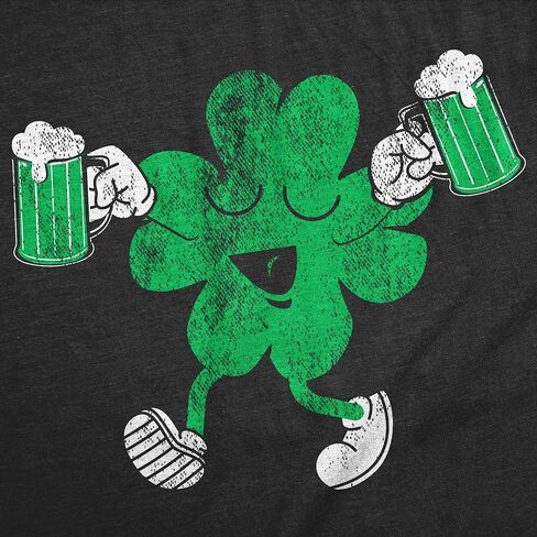Womens Funny T Shirts Clover Drinking Sarcastic St Patricks Day Graphic Novelty Tee for Ladies in Saudi Arabia