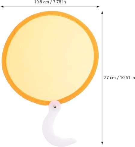 VOSAREA 4pcs Round Folding Fan Foldable Portable Handheld Fan Nylon Foldable Flying Disc Fans Colorful Sublimation Fans Folding DIY Blank Handheld Set for DIY Wedding Summer Party Favors in Saudi Arabia