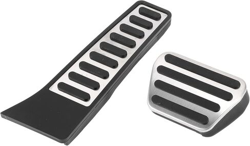 1 Set Automatic Foot Pedal Pads Foot Accelerator Pedal Covers for Range Rover L322 2003-2012 Aluminum Alloy Silver Tone in Saudi Arabia