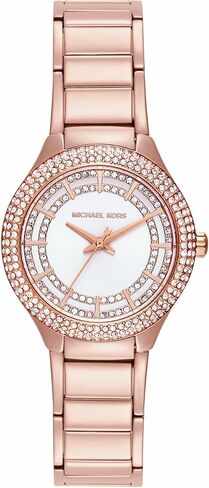 Michael Kors Women's Sylvia Three-Hand Rose Gold-Tone Stainless Steel Bracelet Watch (Model: MK4942) in Saudi Arabia