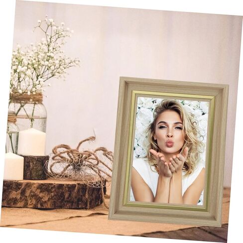 ERINGOGO Wooden Photo Stylish Desk Photo Display Holder for Pictures Wood Color for Home Decor and Photos in Saudi Arabia