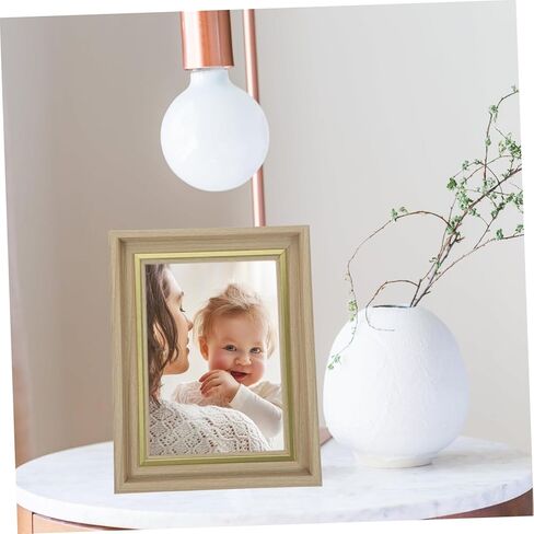 ERINGOGO Wooden Photo Stylish Desk Photo Display Holder for Pictures Wood Color for Home Decor and Photos in Saudi Arabia