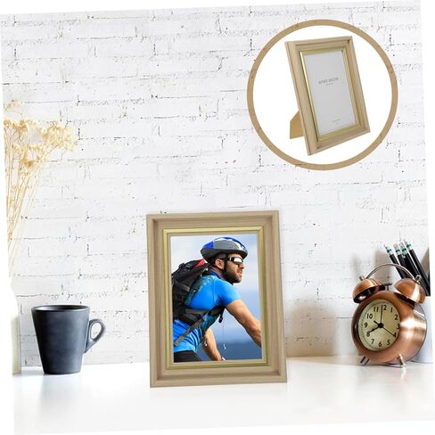 ERINGOGO Wooden Photo Stylish Desk Photo Display Holder for Pictures Wood Color for Home Decor and Photos in Saudi Arabia