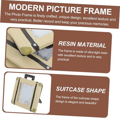 4pcs Antiqued Suitcase Shape Photo Frames Decorative Desk Picture Frames Home Photo Holder Perfect Present for Elderly in Saudi Arabia