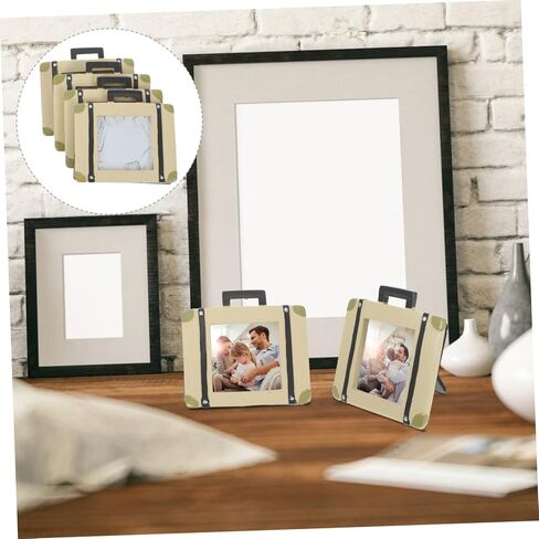 4pcs Antiqued Suitcase Shape Photo Frames Decorative Desk Picture Frames Home Photo Holder Perfect Present for Elderly in Saudi Arabia