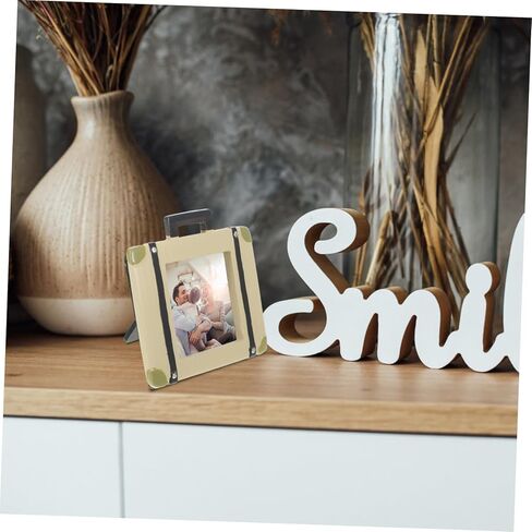 4pcs Antiqued Suitcase Shape Photo Frames Decorative Desk Picture Frames Home Photo Holder Perfect Present for Elderly in Saudi Arabia