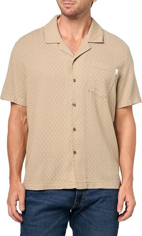 Men's Foster Short-Sleeved Relaxed Fit Camp Shirt in Kuwait