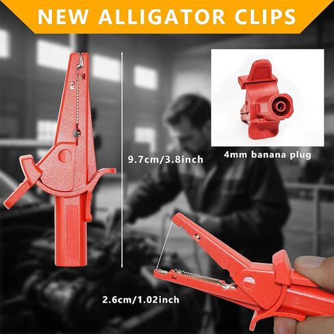 AC285-2 multimeter Alligator Clips Safety Alligator Clip Compatible with Fluke Phase Rotation Indicator use with TL222 and TL224 Test Leads (AC285-2) in Kuwait