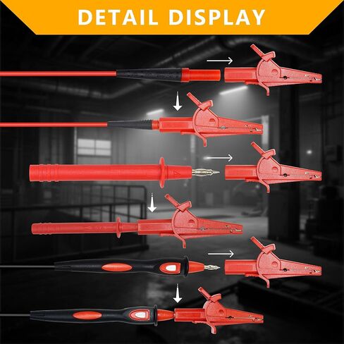 AC285-2 multimeter Alligator Clips Safety Alligator Clip Compatible with Fluke Phase Rotation Indicator use with TL222 and TL224 Test Leads (AC285-2) in Kuwait