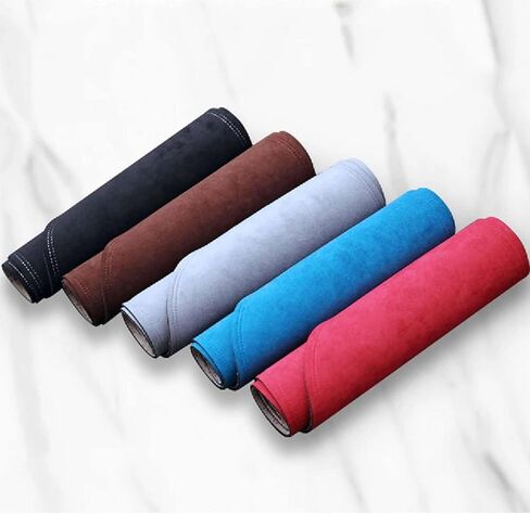 LAVIYE سيارة جلد الغزال داشمات داش حصيرة غطاء لوحة القيادة وسادة ملحق ، لشركة فيات 500 500C 500E 2008 2009 2010 2015 2020-2022 in Kuwait